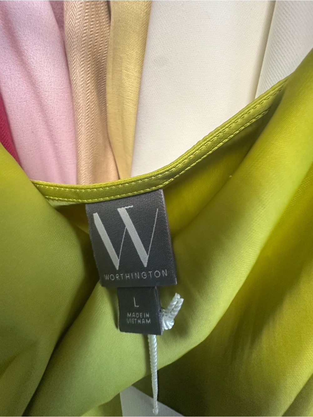 Worthington Lime Green Satin Maxi Slip Dress - Picture 5 of 8